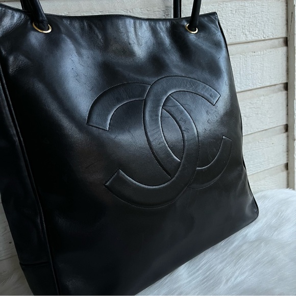 CHANEL Handbags - CHANEL Classic XL Timeless CC Monogram Nappa Leather Tote Shoulder Bag Lamb